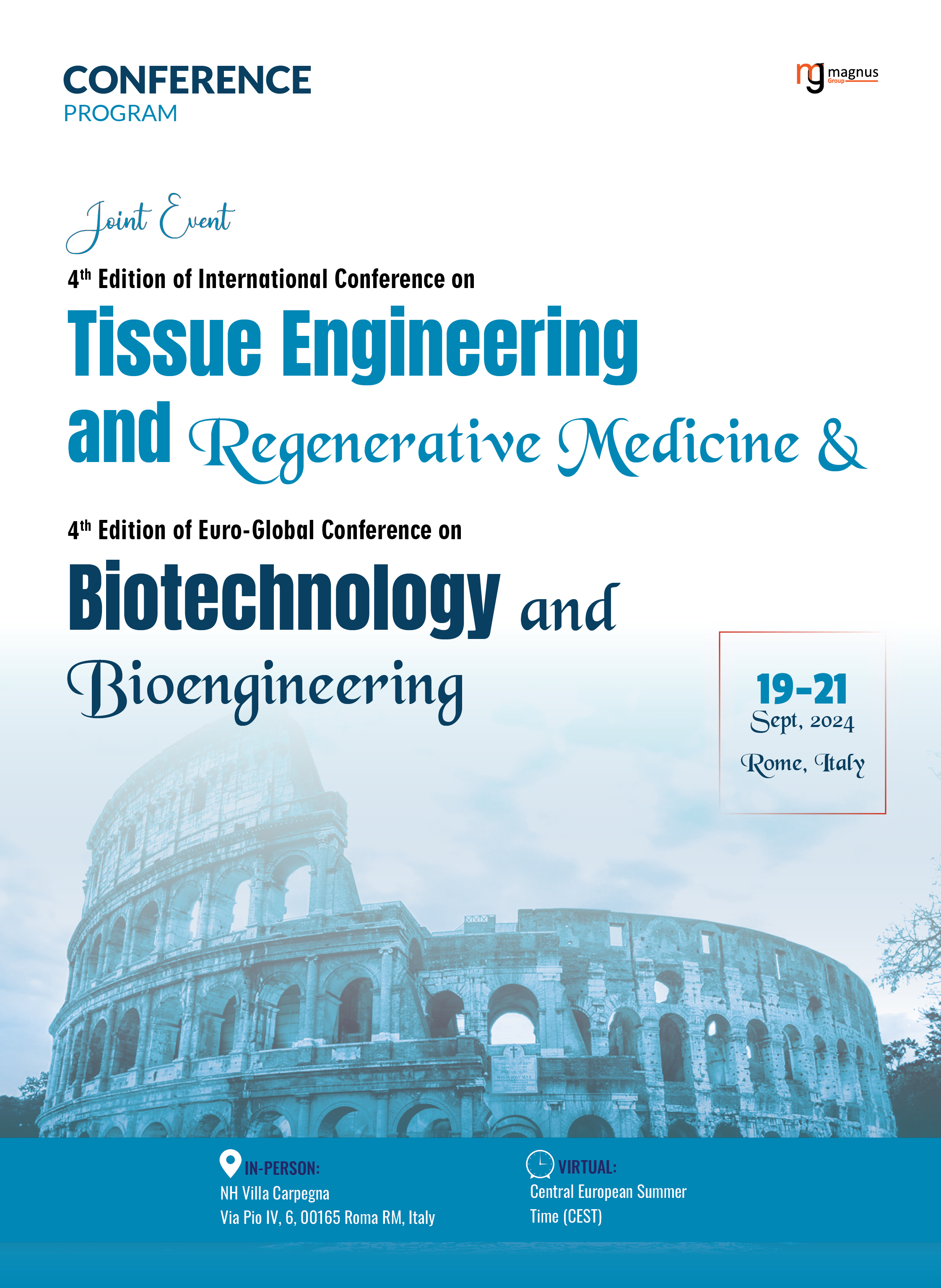 4th Edition of Euro-Global Conference on Biotechnology and Bioengineering | Rome, Italy Program